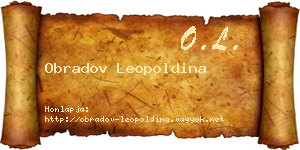 Obradov Leopoldina névjegykártya